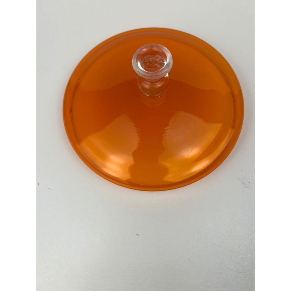 Vintage‎ Orange Glass 6.25" Lid